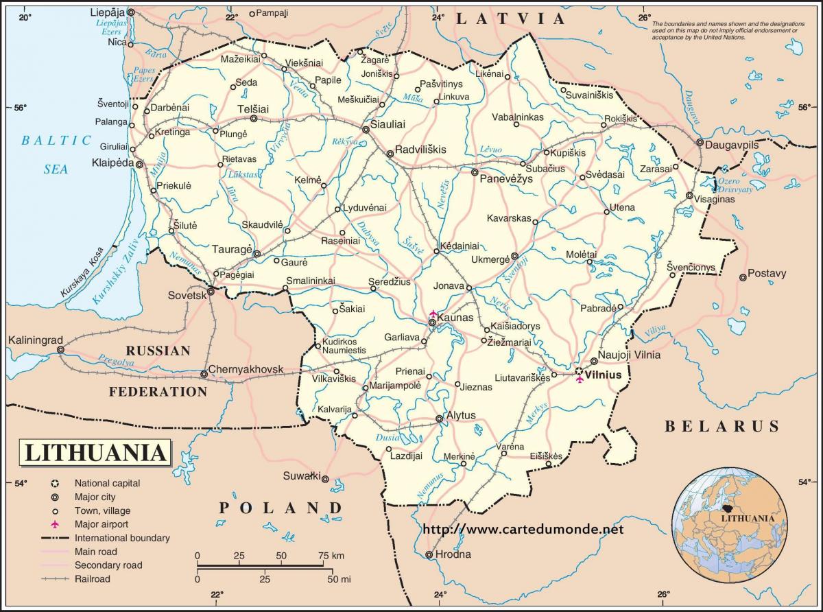 Kaart Leedu riik