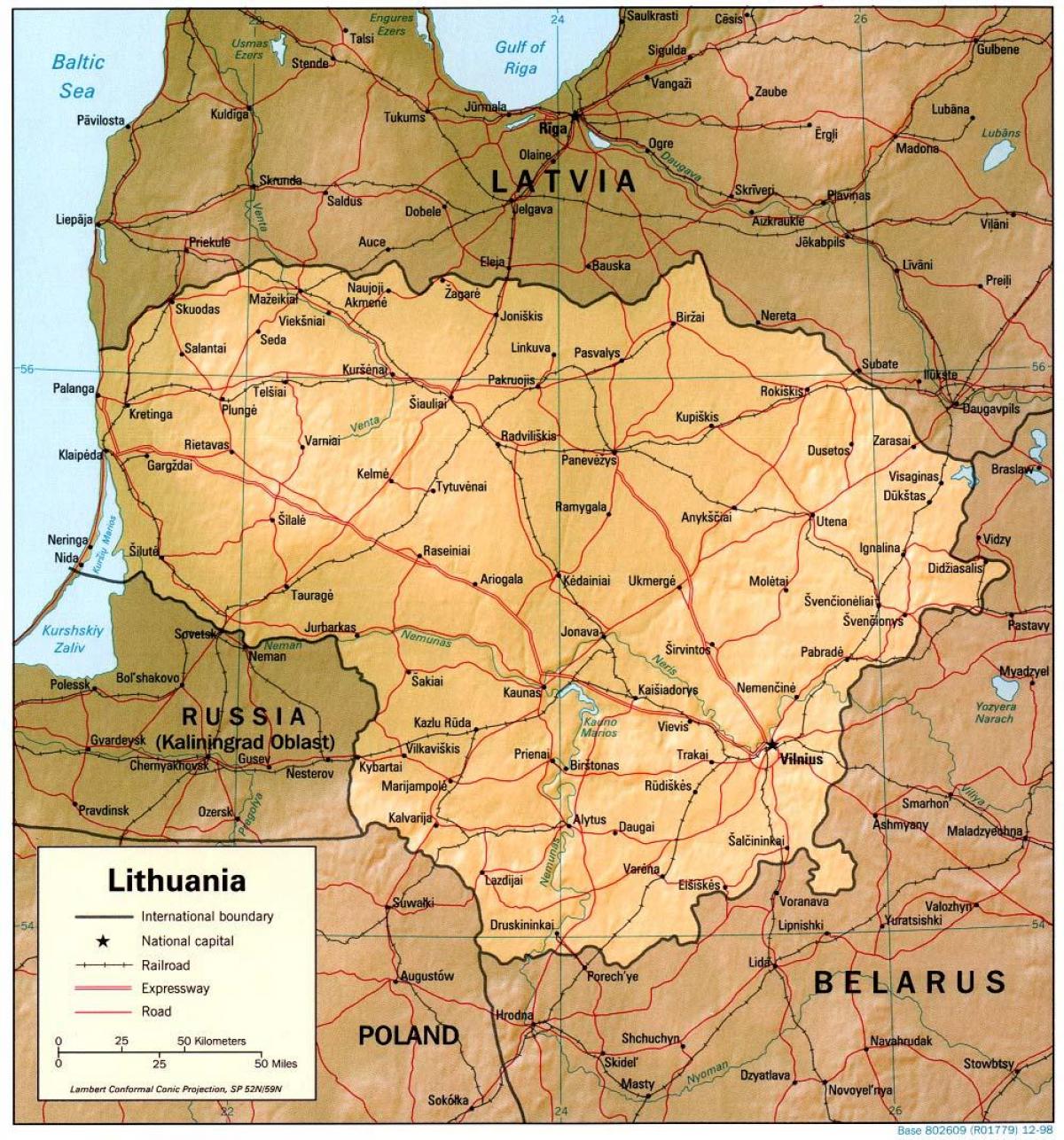 Kaart Leedu 1900