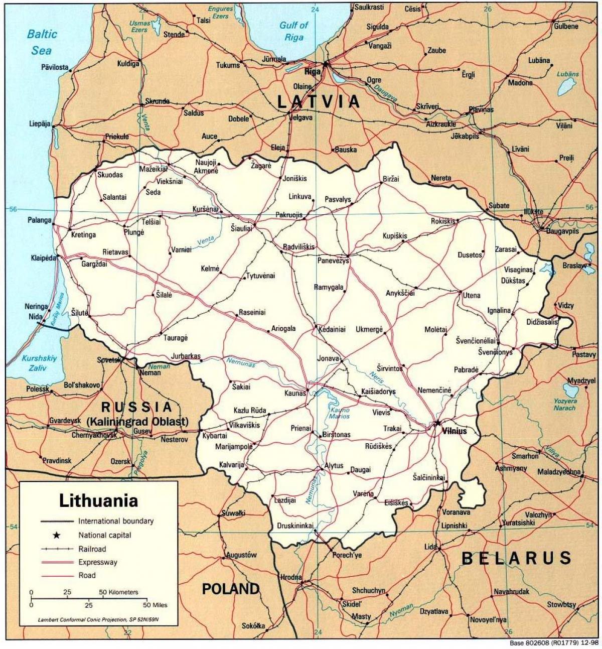 kaart näitab, Leedu