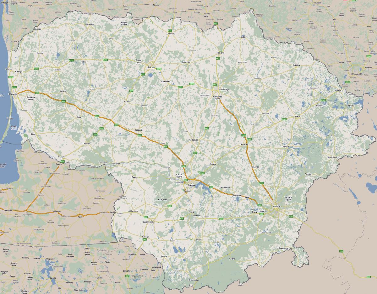 Kaart Leedu turist 
