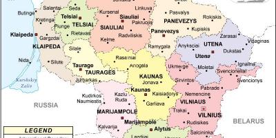 Kaart Leedu poliitilise