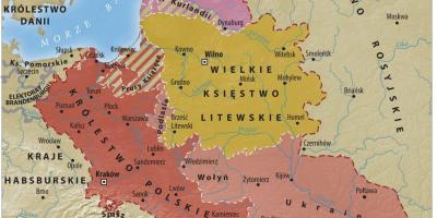 Kaart suurhertsogiriigi Leedu